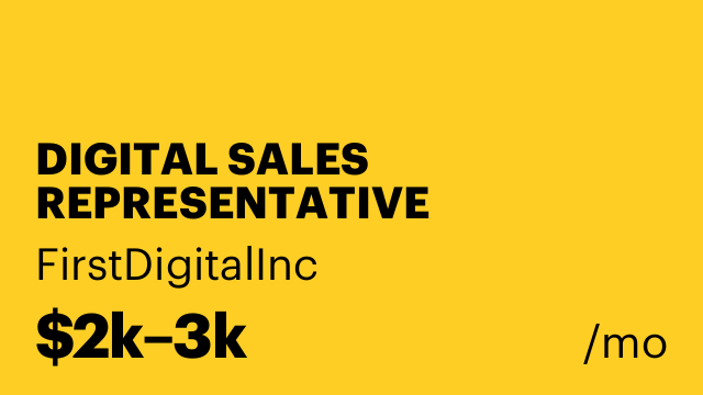 DIGITAL SALES REPRESENTATIVE