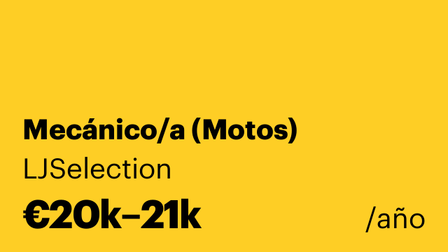 Mecánico/a (Motos)