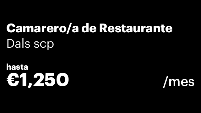 Camarero/a de Restaurante