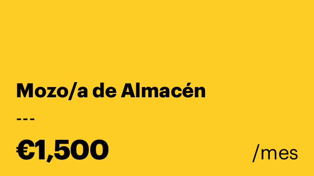 Mozo/a de Almacén
