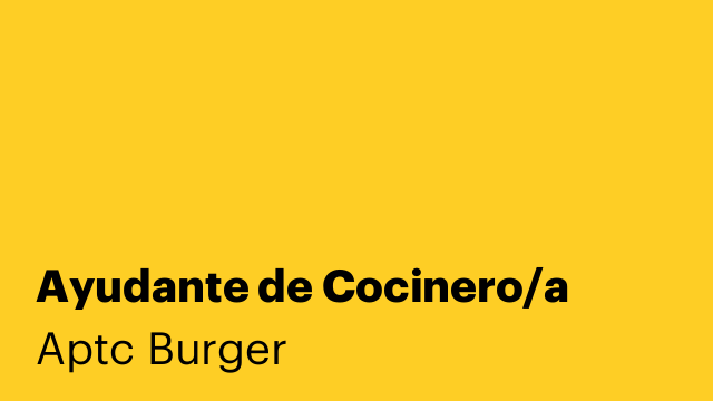 Ayudante de Cocinero/a