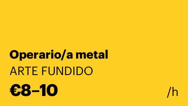 Operario/a metal