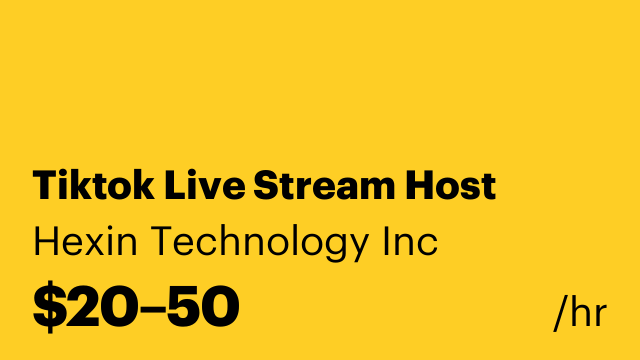 Tiktok Live Stream Host