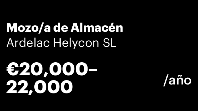 Mozo/a de Almacén