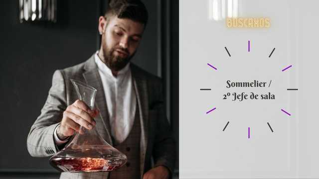 Sommelier - 2º Sala - Restaurante Gastrónomico - Michellín