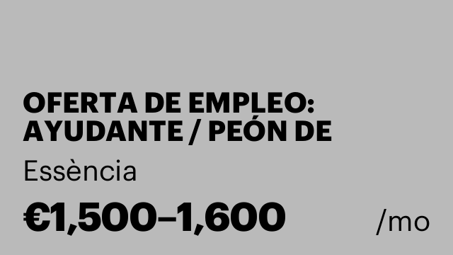 OFERTA DE EMPLEO: AYUDANTE / PEÓN DE CONSTRUCCIÓN (REFORMAS)