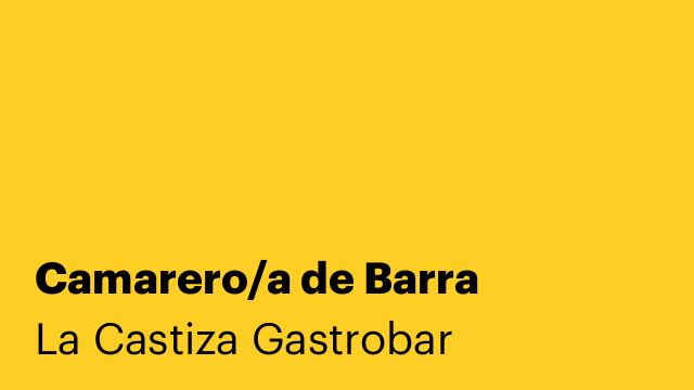 Camarero/a de Barra
