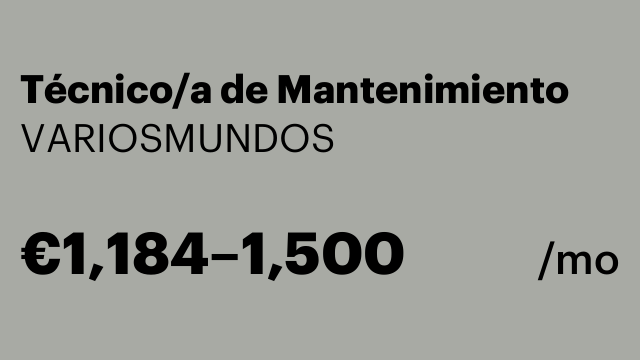 Técnico/a de Mantenimiento