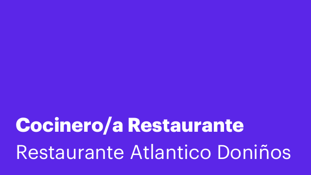 Cocinero/a Restaurante