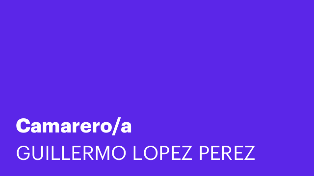 Camarero/a