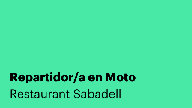 Repartidor/a en Moto