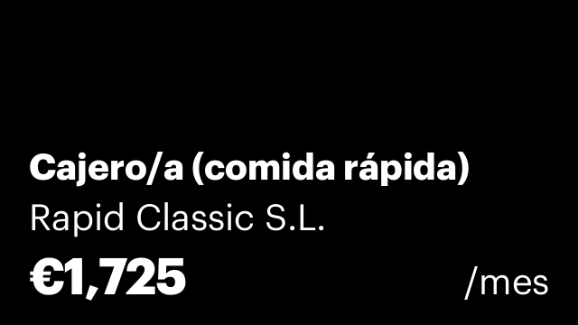 Cajero/a (comida rápida)