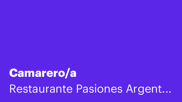 Camarero/a
