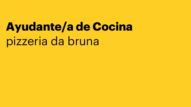 Ayudante/a de Cocina