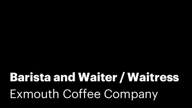 Barista and Waiter / Waitress