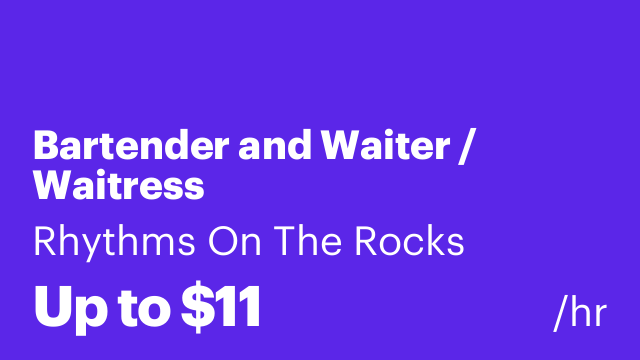 Bartender and Waiter / Waitress