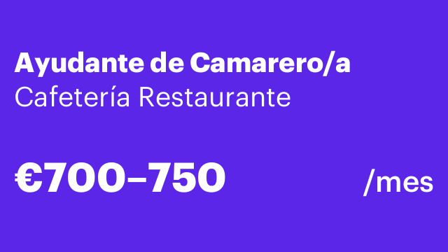 Ayudante de Camarero/a