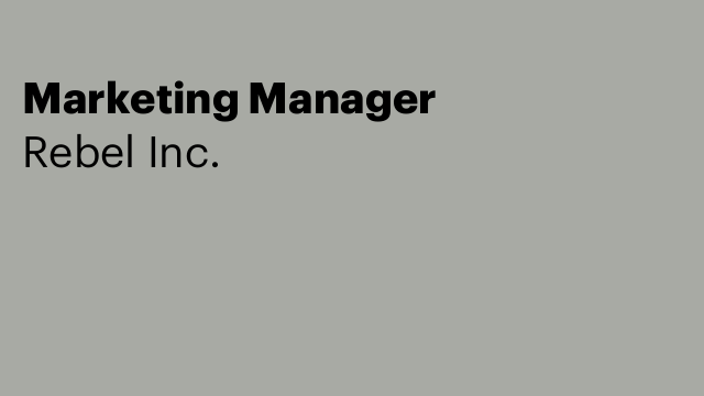 Marketing Manager