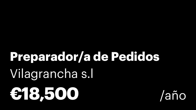Preparador/a de Pedidos