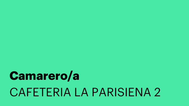 Camarero/a