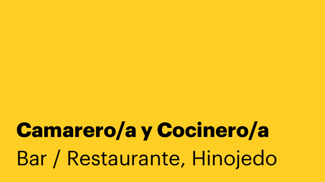 Camarero/a y Cocinero/a