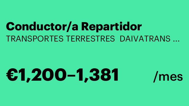 Conductor/a Repartidor