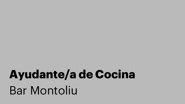 Ayudante/a de Cocina