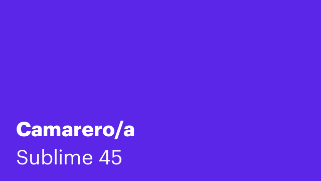Camarero/a