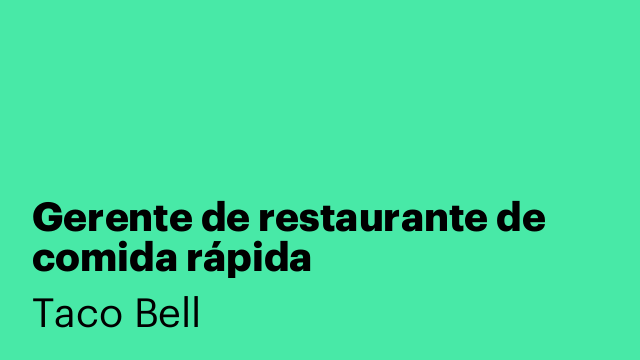 Gerente de restaurante de comida rápida