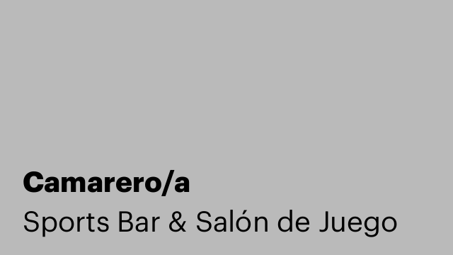 Camarero/a