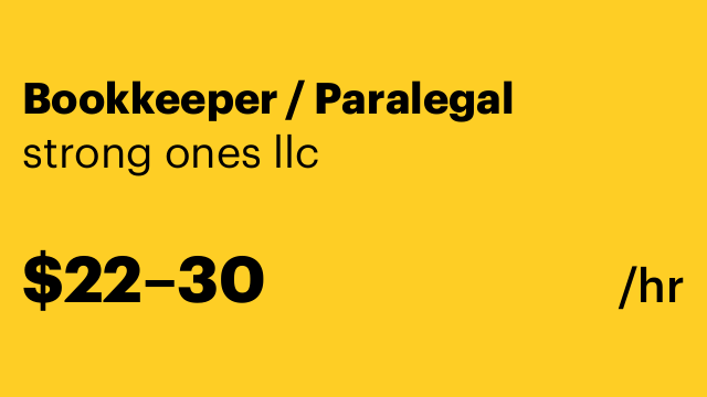 Bookkeeper / Paralegal