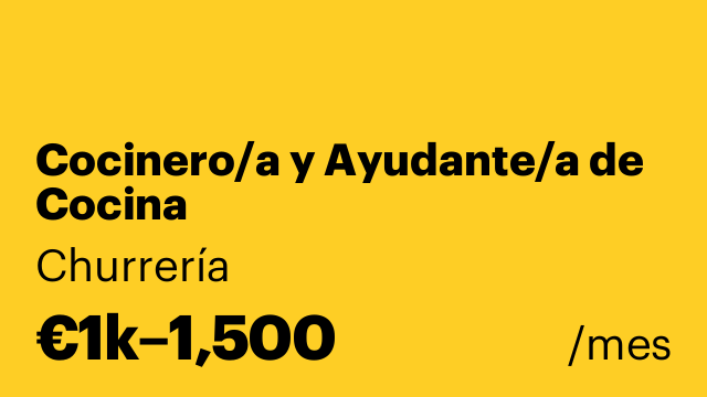 Cocinero/a y Ayudante/a de Cocina