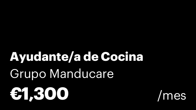 Ayudante/a de Cocina