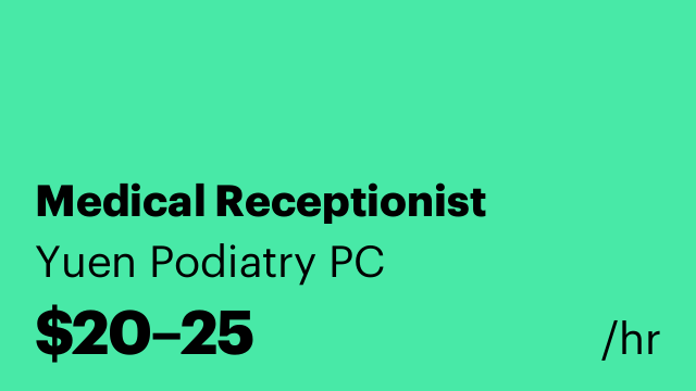 Medical Receptionist