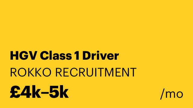 HGV Class 1 Driver
