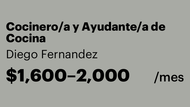 Cocinero/a y Ayudante/a de Cocina