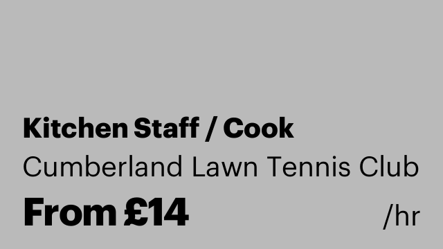 Kitchen Staff / Cook