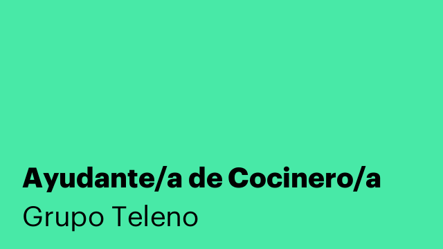 Ayudante/a de Cocinero/a