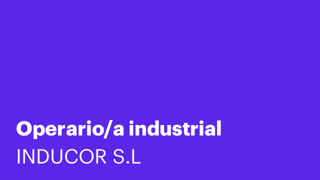 Operario/a industrial