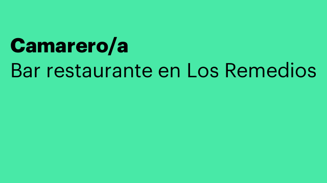 Camarero/a