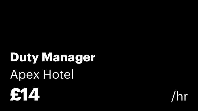 Duty Manager