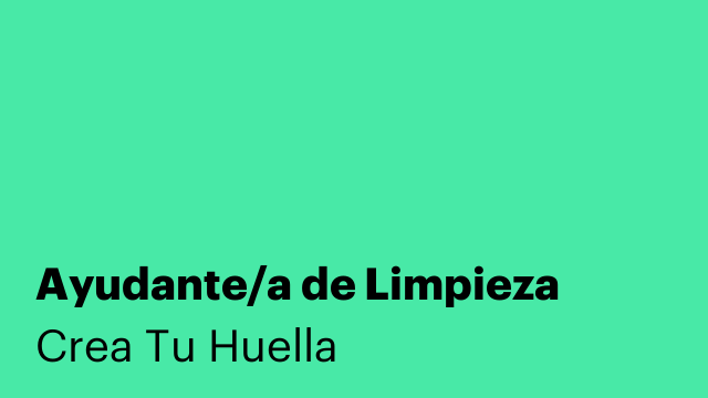 Ayudante/a de Limpieza