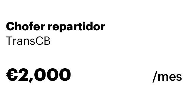 Chofer repartidor