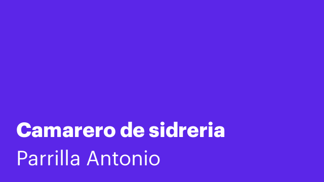 Camarero de sidreria