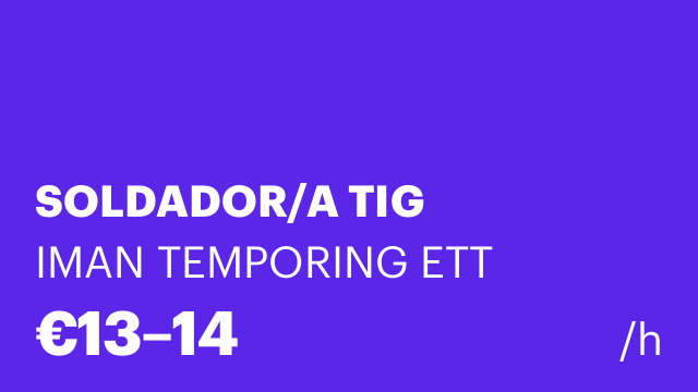 SOLDADOR/A TIG