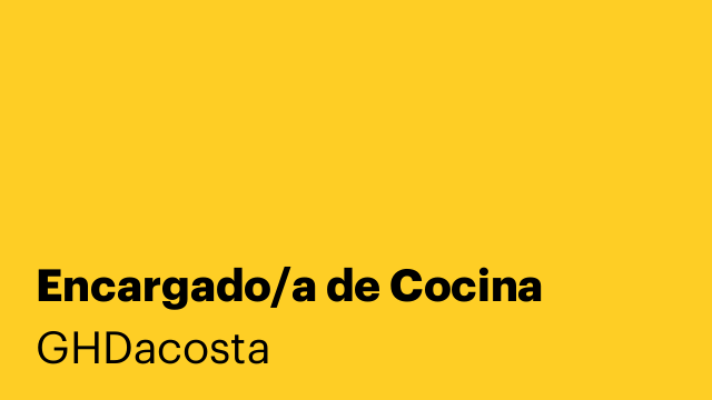 Encargado/a de Cocina