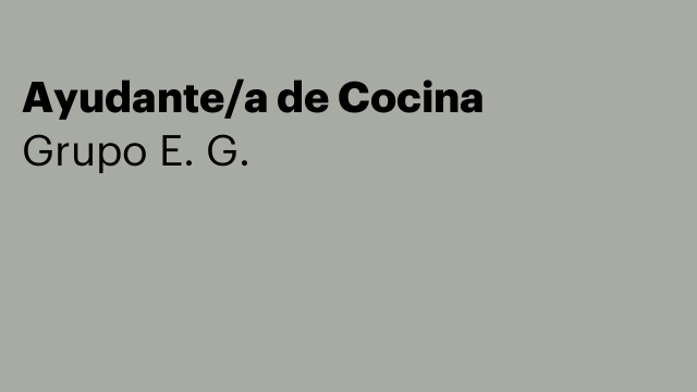 Ayudante/a de Cocina