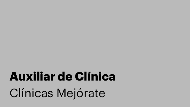 Auxiliar de Clínica