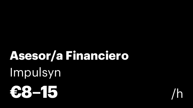Asesor/a Financiero
