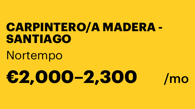 CARPINTERO/A MADERA - SANTIAGO